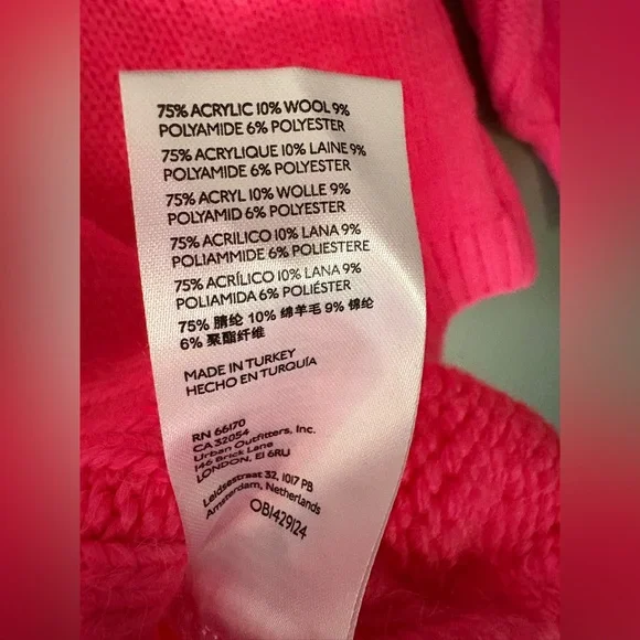 Anthropologie Cozy Pink Cable Knit Sweater NWT - Picture 4 of 6